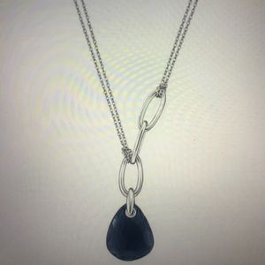 Swarovski Sparkling Blue Crystal/Silver Necklace